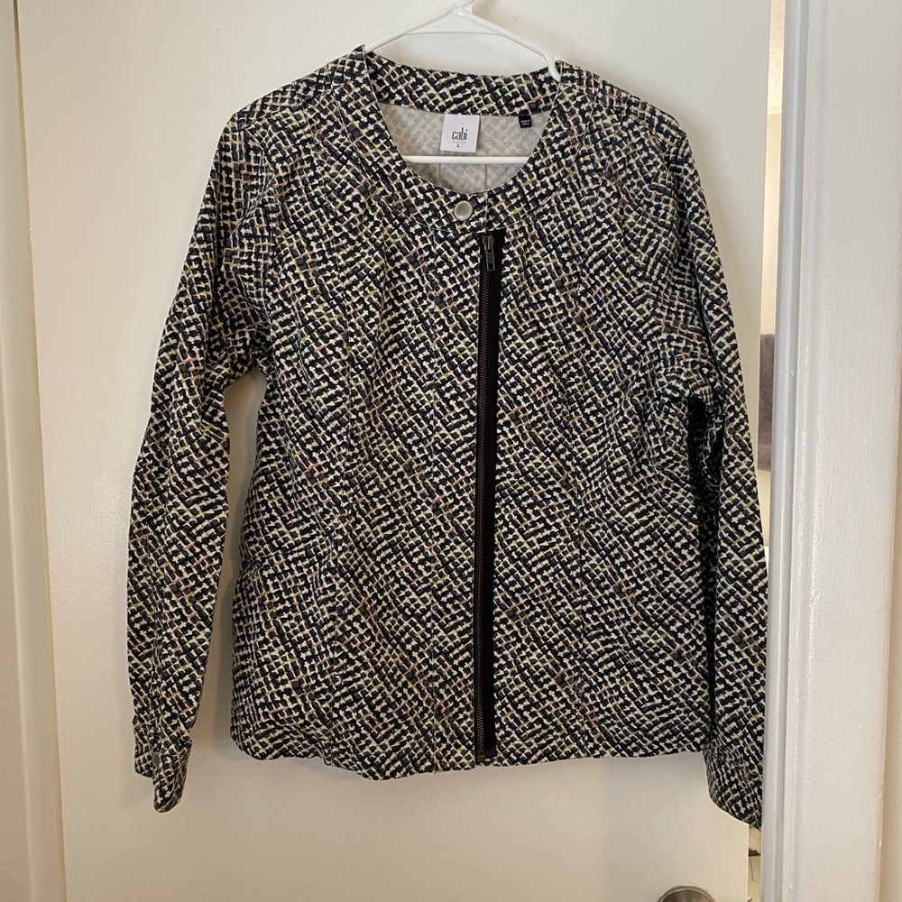 *CAbi women’s light patterned jacket size large
